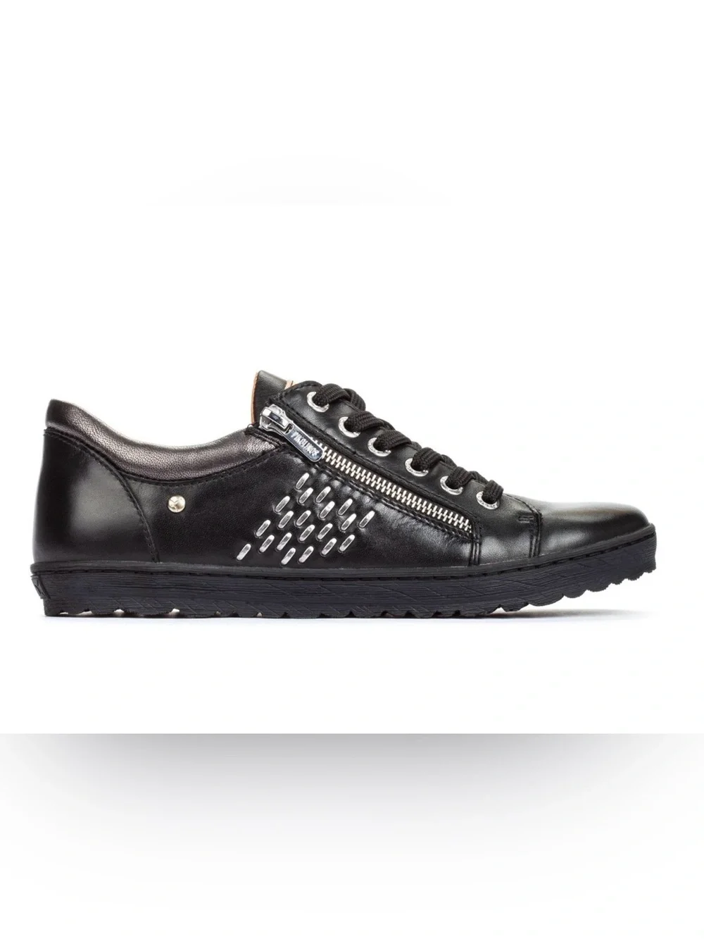 Pikolinos Lagos 901 Black Leather Zip Sneakers Size EU40/US 9-9.5 Like New! $75